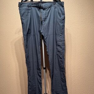 Men’s 42x32 big tall cargo hiking pants tapered straight leg gray blue $95